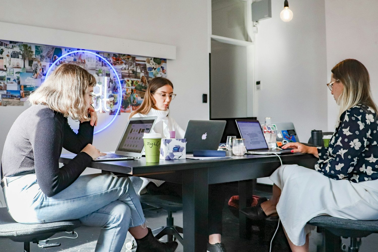Team reviewing brand strategy